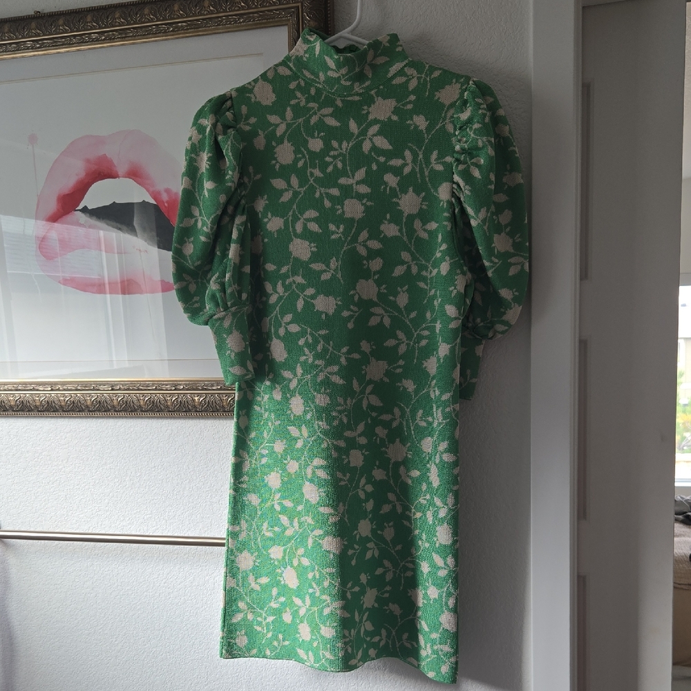 Zara Floral Green Dress